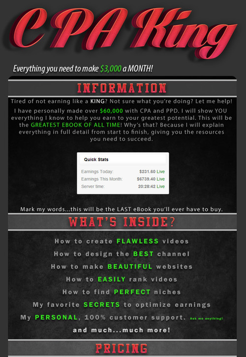 Product picture CPA KING V1 - MAKE $3000+ A MONTH ONLINE